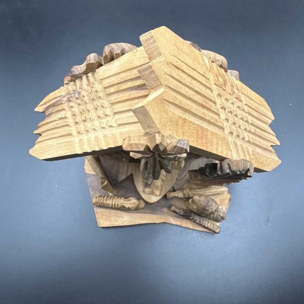 Wooden Nativity Figurine Statue Hand Carved Olive Wood Christmas‎ Decoration